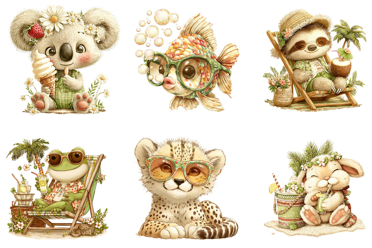 Watercolor Cat Clipart Bundle, a Seasonal Illustration by CreationArt (Photo 4 of 5)
