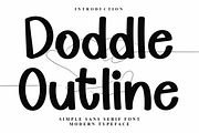 Doddle Outline, a Handwritten Font by InermediaSTUDIO (Thumbnail 1 of 7)