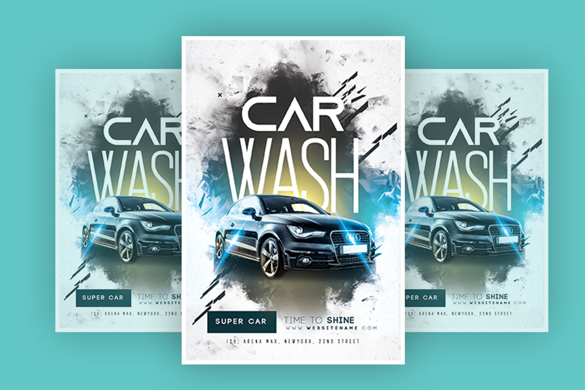Car Wash Flyer Template, a Flyer Template by What a Story (Photo 2 of 2)