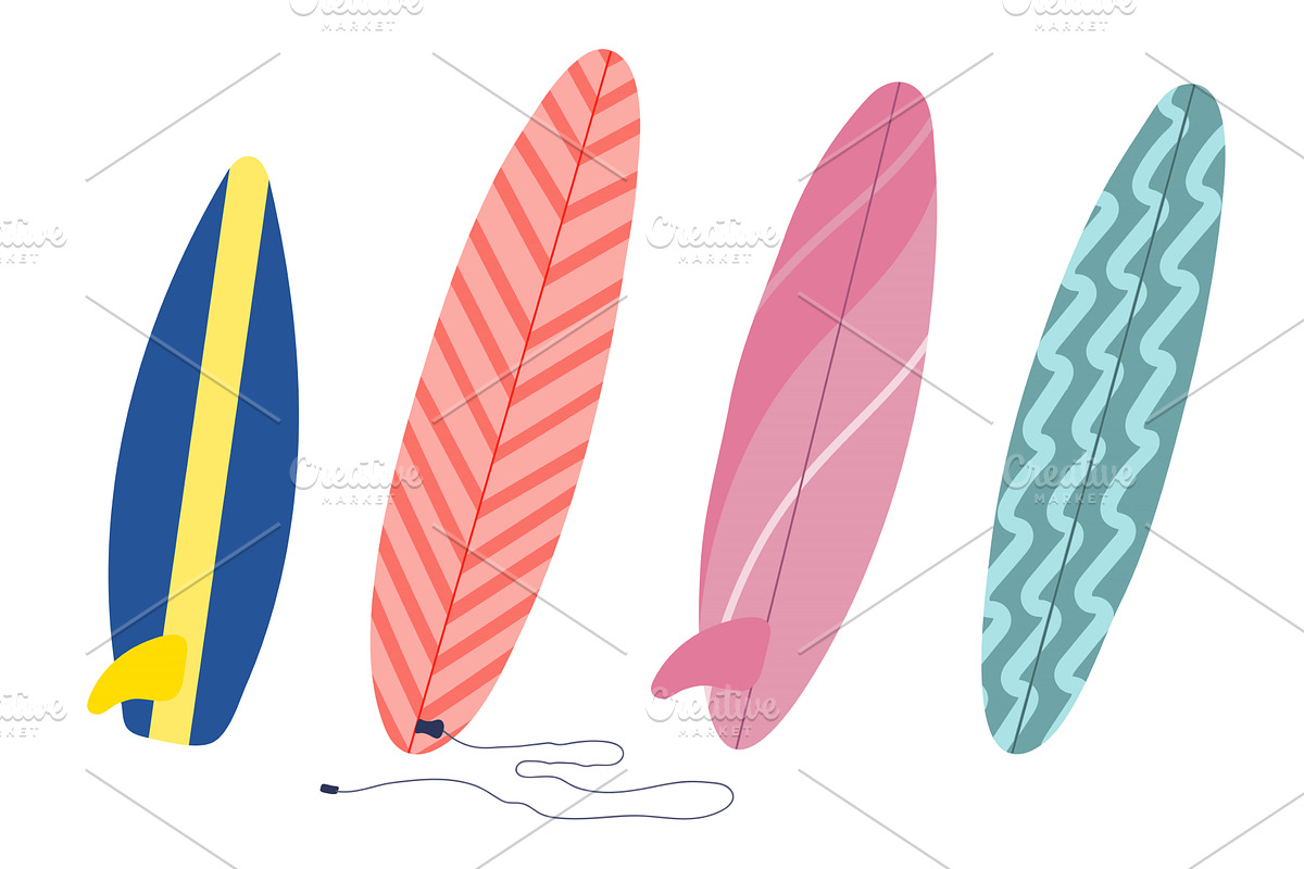 Surfboard, surfing board standing, an Illustration by sceptical cactus