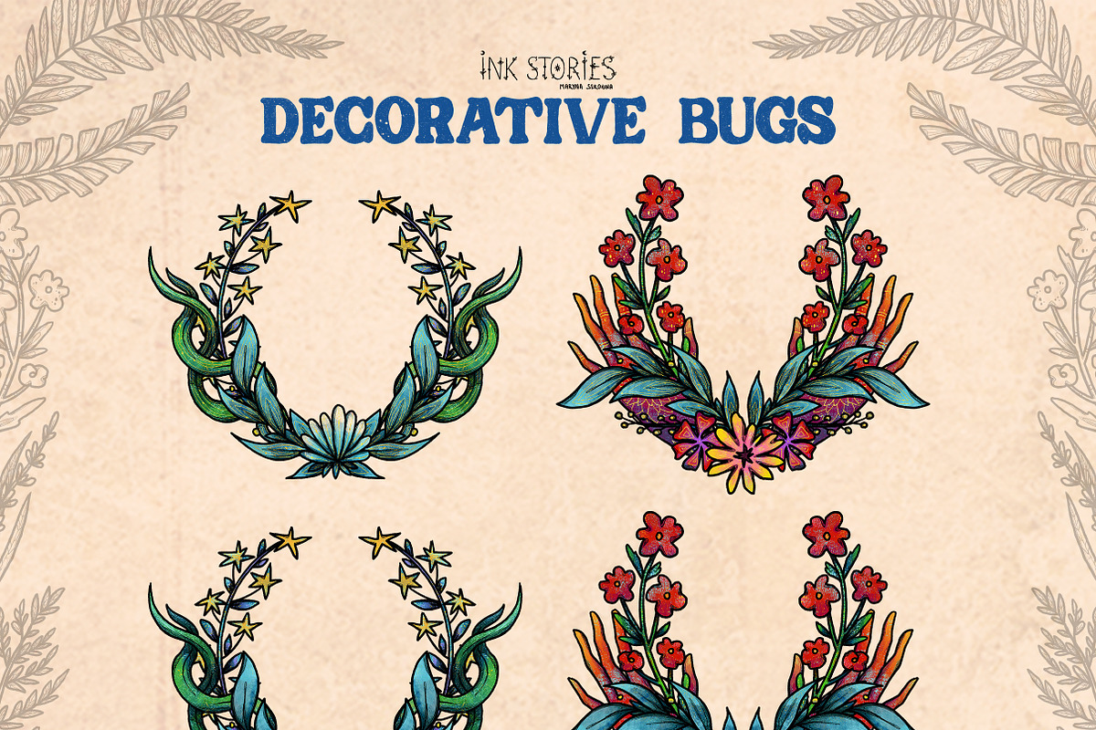 Decorative Bugs | Hand-drawn Bettles, an Animal Illustration by Ink Stories (Photo 25 of 28)