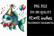 Quirky Whimsical Summer Fishes PNG, an Illustration by Designking (Thumbnail 4 of 4)