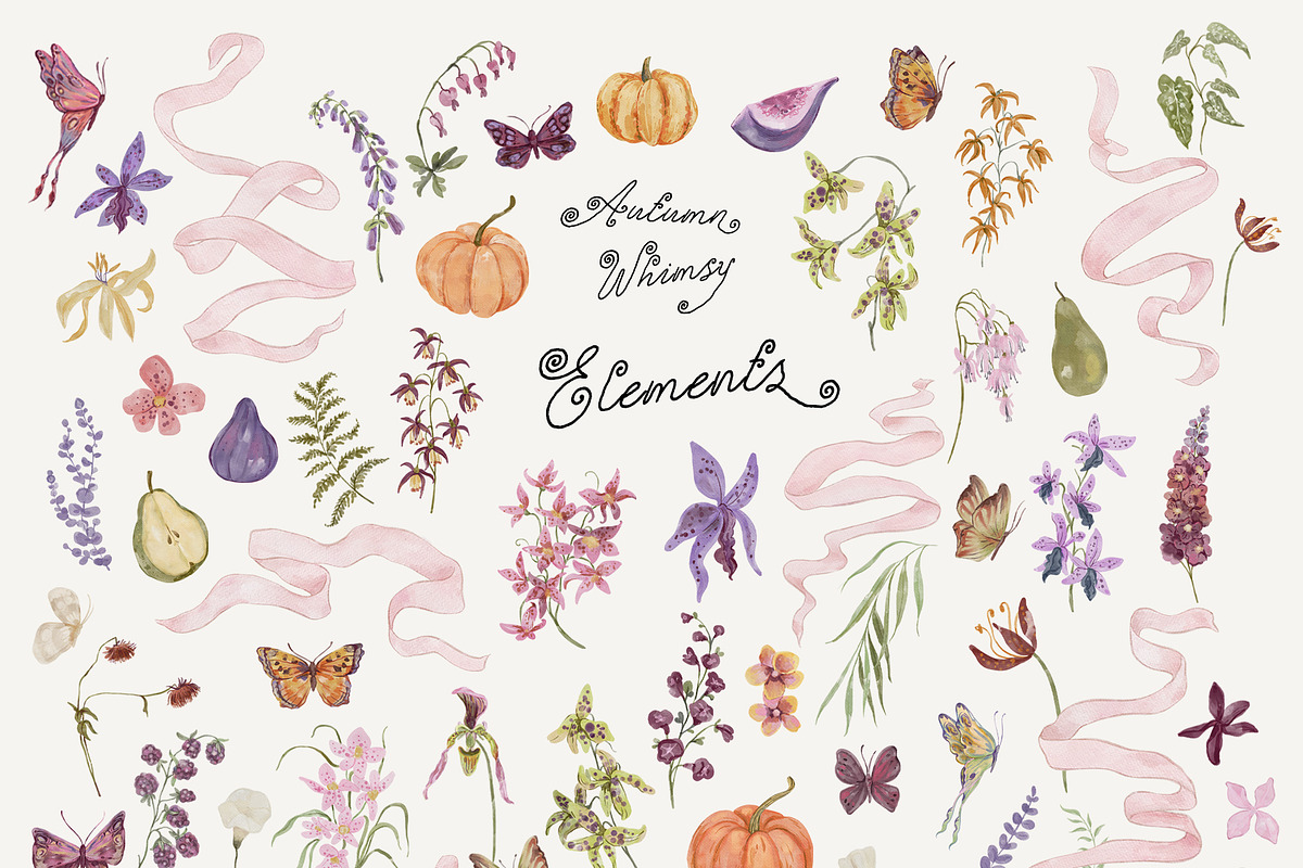 Autumn Whimsy Handpainted Florals, a Seasonal Illustration by SunnyAfternoons (Photo 22 of 23)