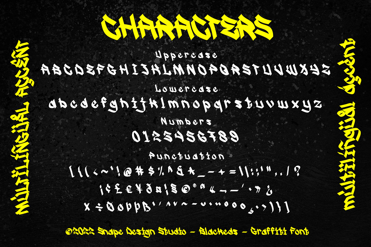 Blackeds - Graffiti Font, a Font by Snape Design Studio (Photo 2 of 5)