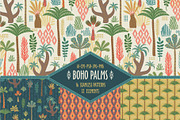Boho Palms. Patterns & Elements, a Pattern Graphic by Nadia Grapes (Thumbnail 1 of 8)