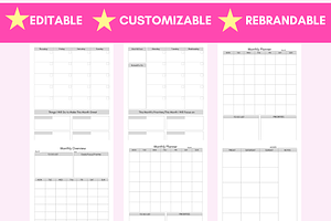 Monthly Planner,Planner Template