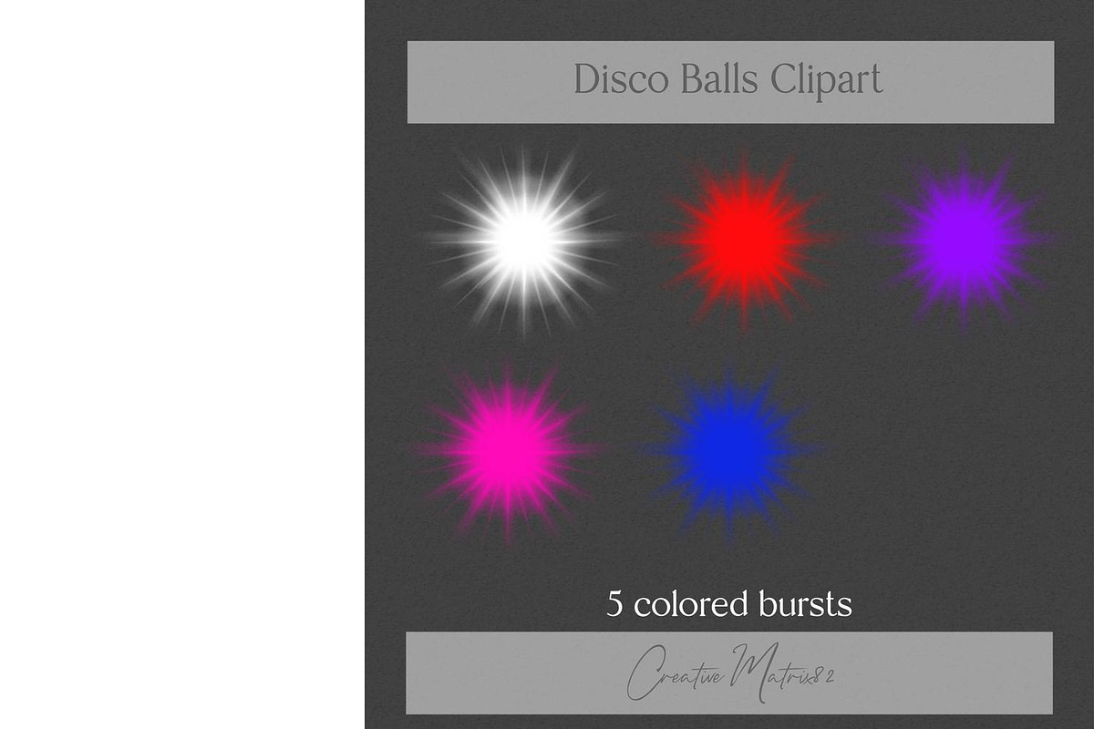 Disco Balls Clipart PNG Bundle, a Seasonal Illustration by Creative Matrix82 (Photo 5 of 6)