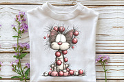 Whimsical Christmas Cat Clipart, an Illustration by CraftArtStudio (Thumbnail 5 of 6)