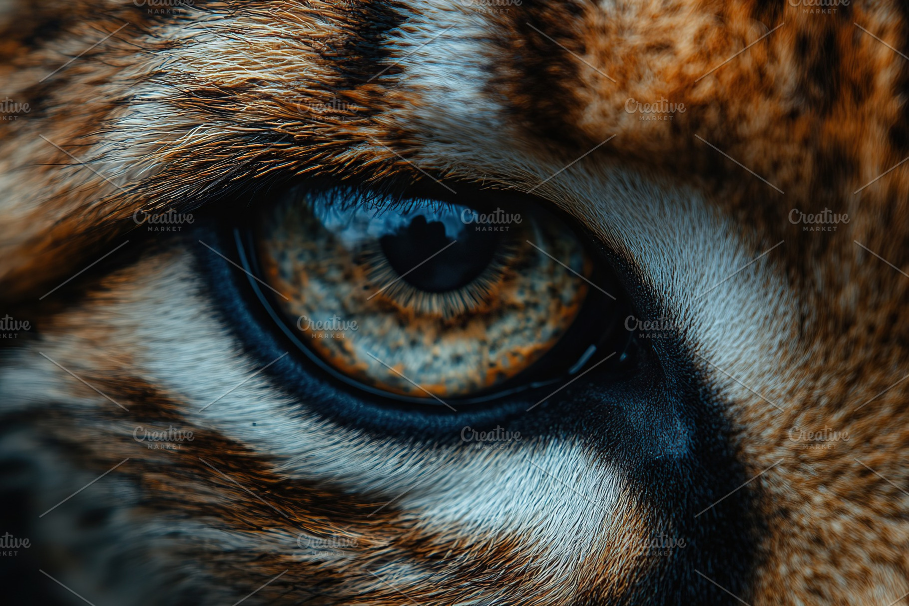 Closeup of wildlife tiger eye, an Animal Photo by AlyaAnd