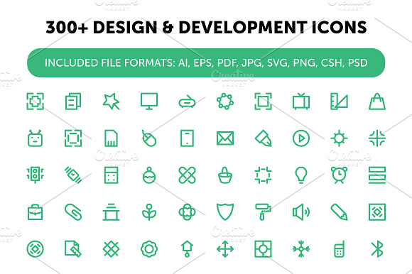 300 Design And Development Icons