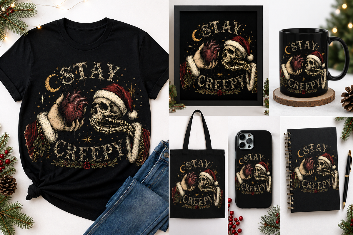 Gothic Christmas Halloween Bundle, an Object Graphic by Daisy Design (Photo 4 of 16)