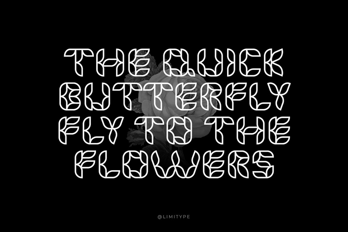 Florisa - Flowers font, a Font by limitype (Photo 3 of 8)