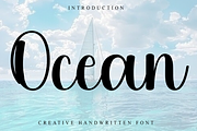 Ocean, a Handwritten Font by FreshTypeINK (Thumbnail 1 of 8)