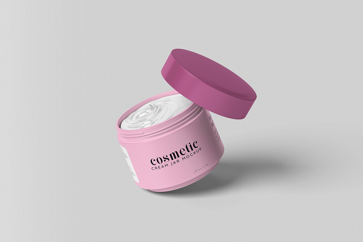Cosmetic Jar Mockup, a Packaging Mockup by hokagata (Photo 3 of 5)