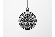 Festive Filigree Bauble Silhouette, an Object Graphic by Creativeshirt (Thumbnail 4 of 5)