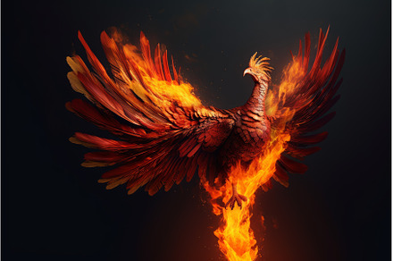 Rising phoenix flame. Spiritual, an Arts & Entertainment Photo by Ylivdesign
