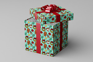 Square Gift Box / Package Mock-Up