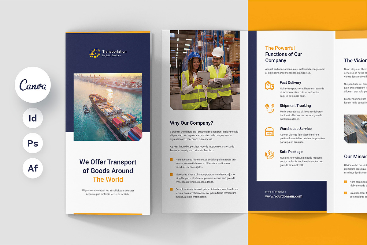 Transportation Brochure Tri-Fold, a Brochure Template by artbart (Photo 1 of 9)