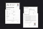 Registration Form Two Page, a Stationery Template by iDoodle Studio (Thumbnail 1 of 5)