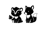 Cute Forest Animal Silhouette Bundle, an Illustration by Creativeshirt (Thumbnail 42 of 54)