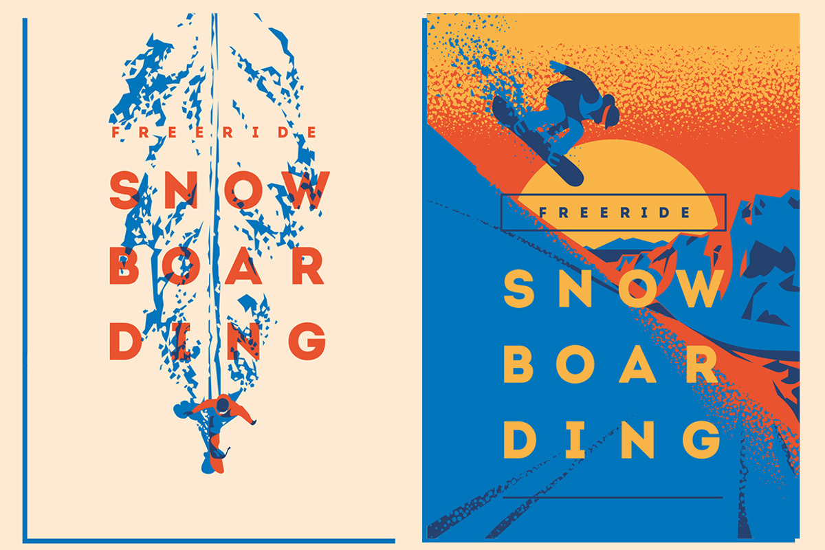 -50% Snowboard Posters&T-Shirt print, a Person Illustration by Alexander Baidin (Photo 6 of 7)