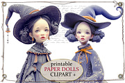 Cute Purple Witch Dolls Clipart, an Object Graphic by Area (Thumbnail 7 of 10)
