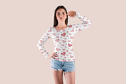 Long Sleeve Woman T-Shirt MockUp, a Shirt Mockup by PSD Market (Thumbnail 3 of 11)