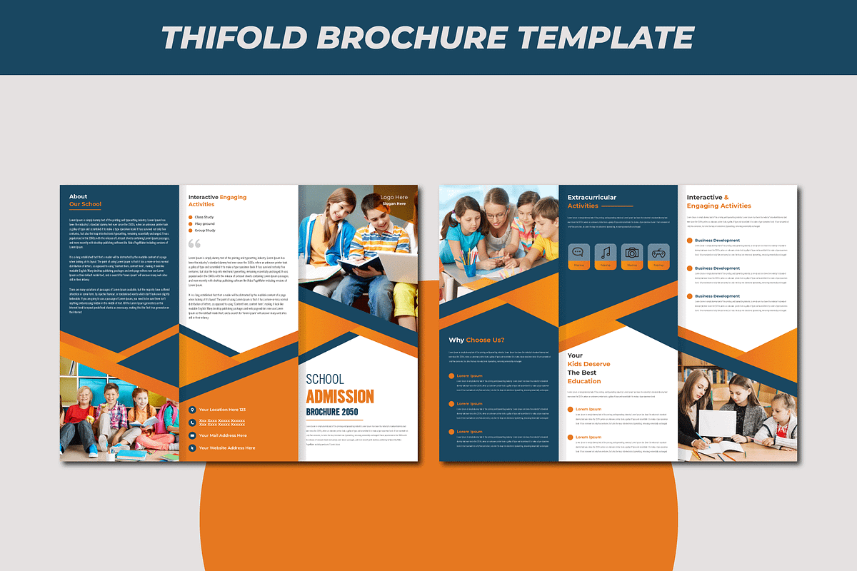 School Admission Tri-Fold Brochure, a Brochure Template by taieefbakshi (Photo 1 of 3)