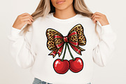 Cherry Leopard Coquette Bow Png, an Illustration by Libby Wishes (Thumbnail 4 of 8)