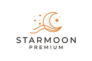 elegant crescent moon and star logo, a Branding & Logo Template by mouze_art (Thumbnail 2 of 3)