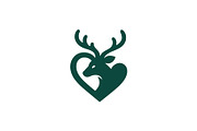 Deer Heart Vector Logo, a Branding & Logo Template by Vectorium Studio (Thumbnail 1 of 2)