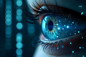 Abstract AI Eye With Digital Matrix, a Photo by LOGOCREATIVE