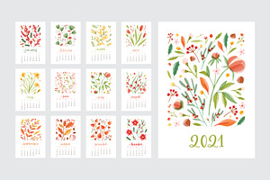 Floral Calendar For 2020-2021 Years