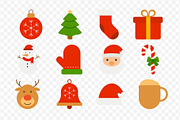 Christmas elements flat design set., a Decorative Illustration by kaisorn (Thumbnail 2 of 3)