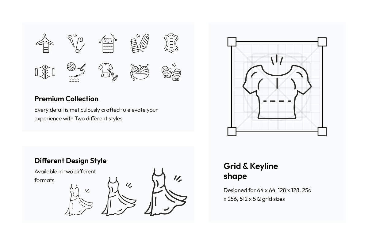 Animated Sewing Icons, an Outline Icon by Prosymbols (Photo 3 of 7)