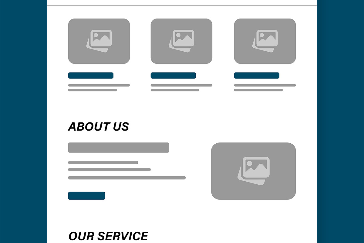 Clean Web Wireframe Template Design | Creative Market