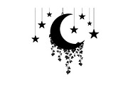 Moon Hanging Silhouette Bundle, an Illustration by Gaye Art (Thumbnail 18 of 31)