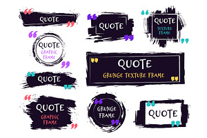 Quote Brush Text Box. Grunge