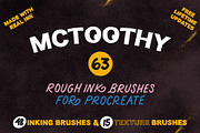 McToothy - Procreate Texture Brushes, a Brush Add-On by IIAspire (Thumbnail 1 of 14)