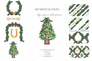 Tartan Equestrian Christmas Clipart, a Decorative Illustration by LABFcreations (Thumbnail 4 of 4)