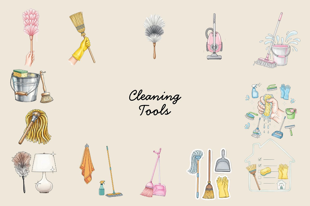 Cleaning Goodnotes Stickers, a Decorative Illustration by ikarifq shop (Photo 3 of 7)