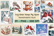 Cozy Winter Stamps Png Clipart, a Transportation Illustration by Digital Artistic99 (Thumbnail 1 of 10)