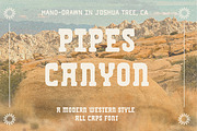 Pipes Canyon | Modern Western Font, a Slab Serif Font by Amber Morgan (Thumbnail 1 of 6)