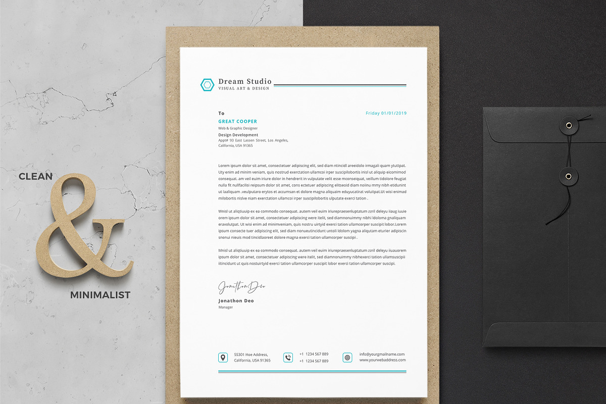 Letterhead, a Stationery Template by TelaTemplates (Photo 1 of 8)