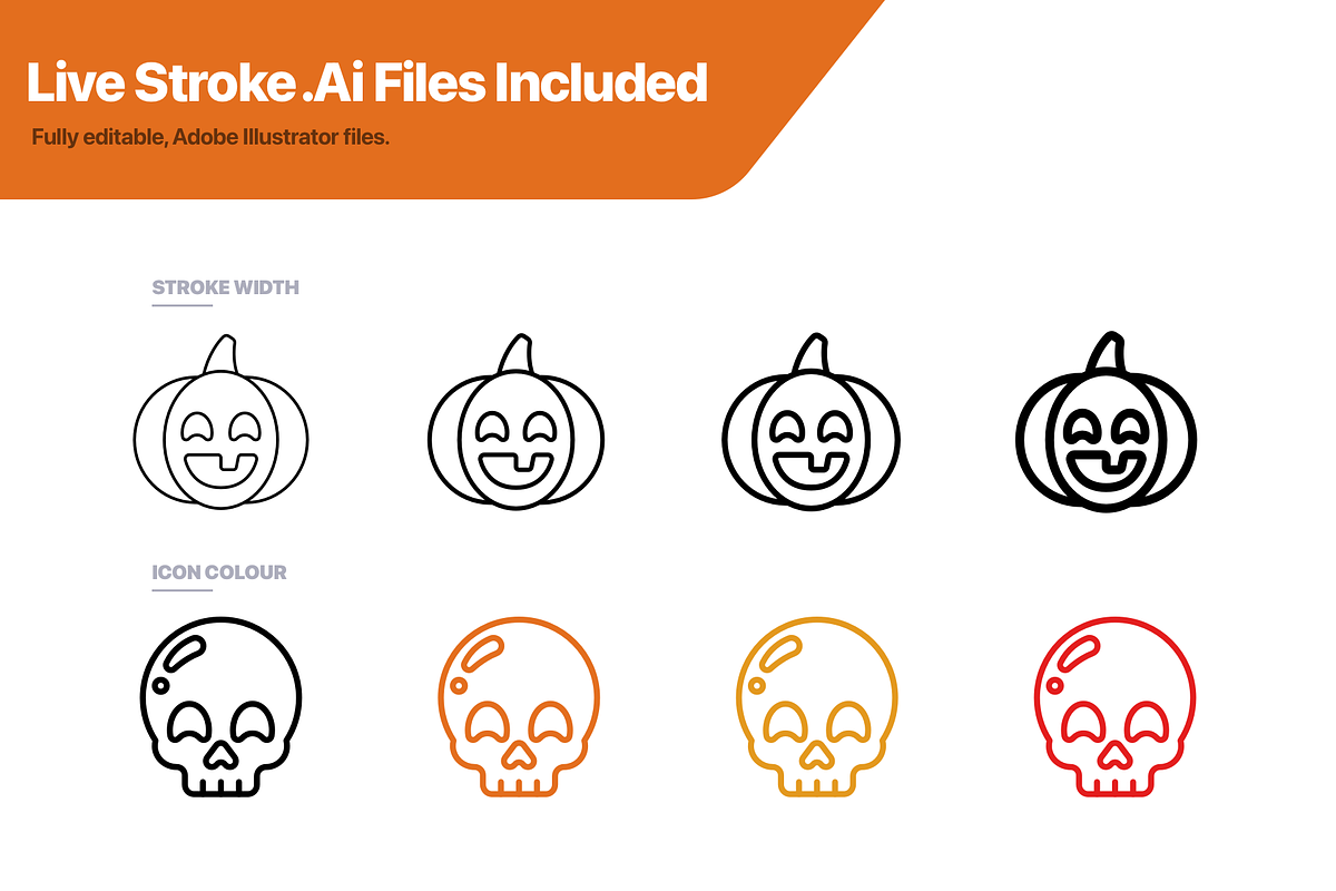 60 Halloween Line Vector Icons, an Outline Icon by Juicy Icons (Photo 3 of 6)