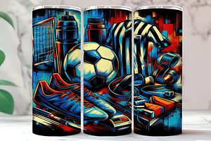 Soccer Boy Skinny Tumbler, an Arts & Entertainment Photo by LamanAzalea