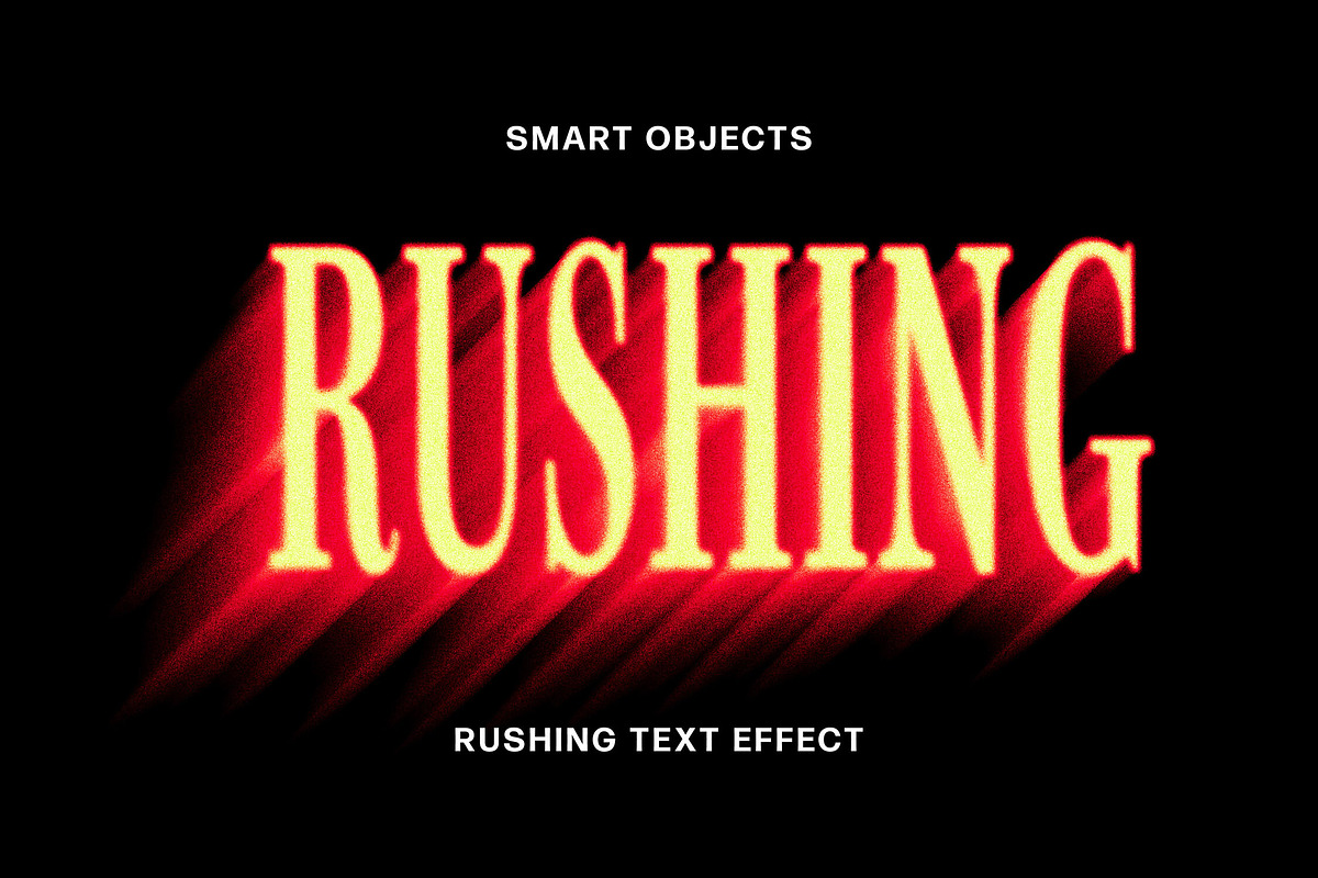 Rushing Text Effect, a Layer Style Add-On by Design Squad (Photo 1 of 4)