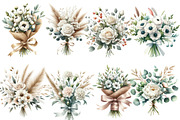 Watercolor White Boho Wedding Floral, an Illustration by Designworld (Thumbnail 2 of 5)