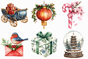 Christmas Chinoiserie Sublimation, an Illustration by Craft Nest (Thumbnail 2 of 6)