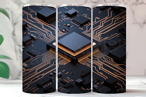Digital Circuit Board Tech Tumbler, an Arts & Entertainment Photo by LamanAzalea